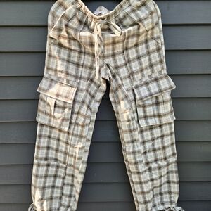 Plaid Ankle-Length Women's Pants